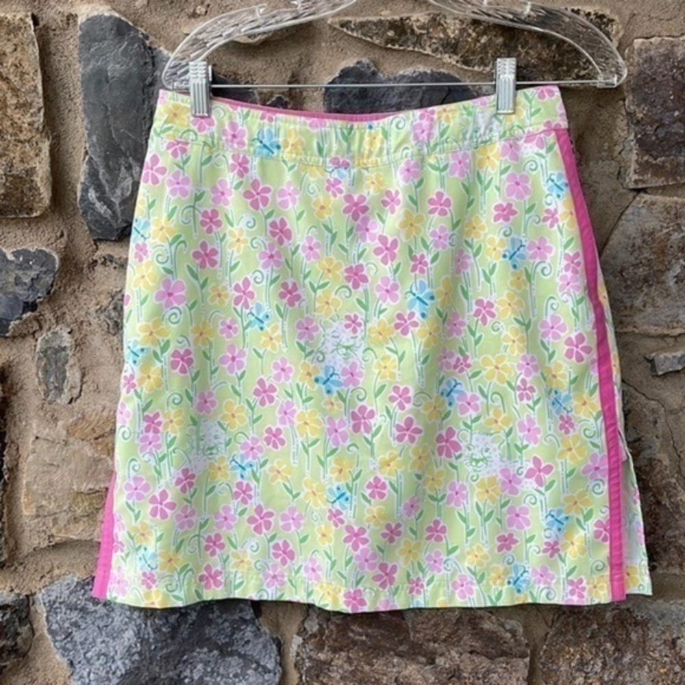 Lilly Pulitzer White Label Vintage Eagle Skort “Palm Green Speck Print” size 6